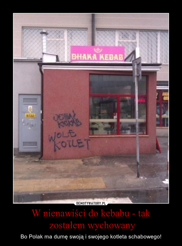 W nienawiści do kebabu - tak zostałem wychowany – Bo Polak ma dumę swoją i swojego kotleta schabowego! 