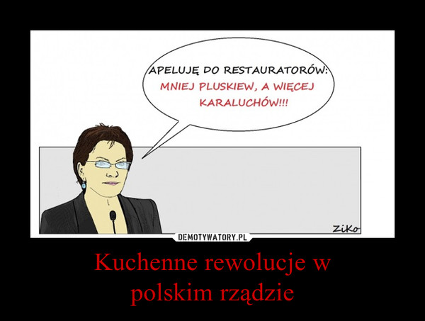 Kuchenne rewolucje w
polskim rządzie