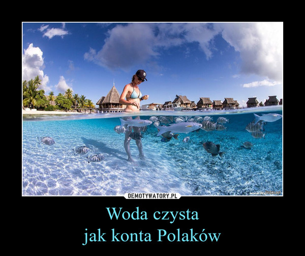 Woda czystajak konta Polaków –  