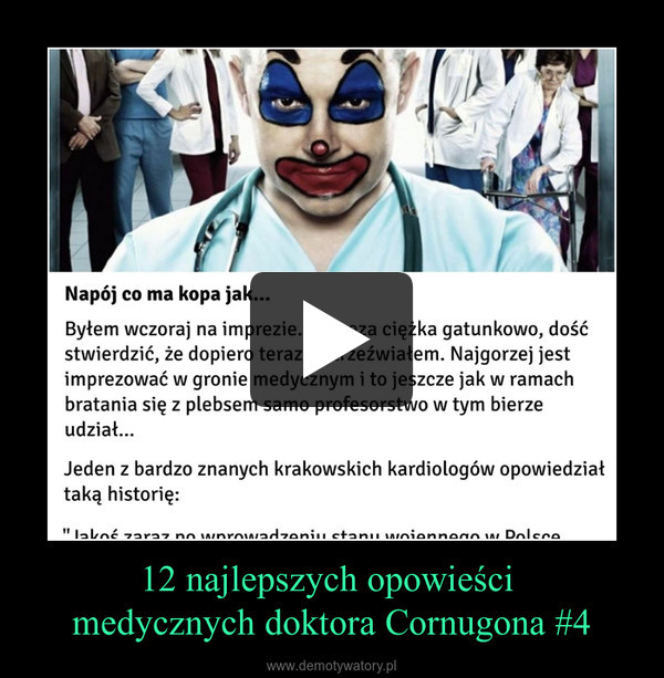 12 najlepszych opowieści medycznych doktora Cornugona #4 –  