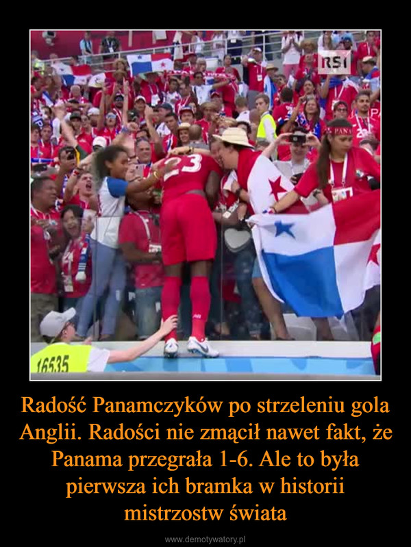 Radość Panamczyków po strzeleniu gola Anglii. Radości nie zmącił nawet fakt, że Panama przegrała 1-6. Ale to była pierwsza ich bramka w historii mistrzostw świata –  