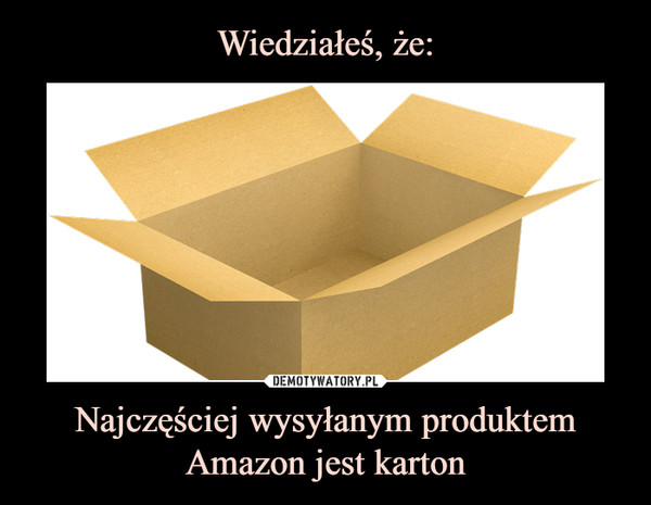 Najczęściej wysyłanym produktem Amazon jest karton –  