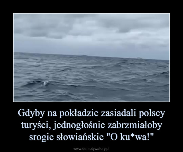 Gdyby na pokładzie zasiadali polscy turyści, jednogłośnie zabrzmiałoby srogie słowiańskie "O ku*wa!" –  