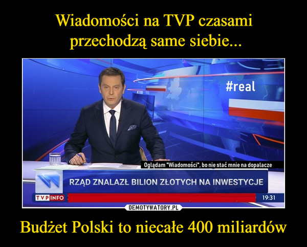 Budżet Polski to niecałe 400 miliardów –  
