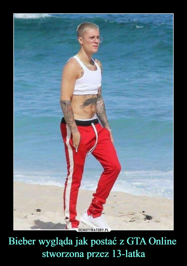 Bieber wygląda jak postać z GTA Online stworzona przez 13-latka –  