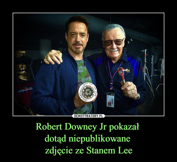 Robert Downey Jr pokazał 
dotąd niepublikowane 
zdjęcie ze Stanem Lee