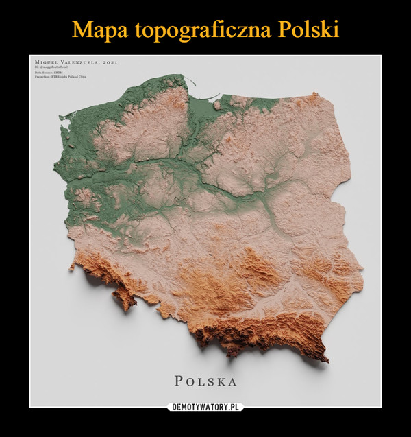 Mapa topograficzna Polski