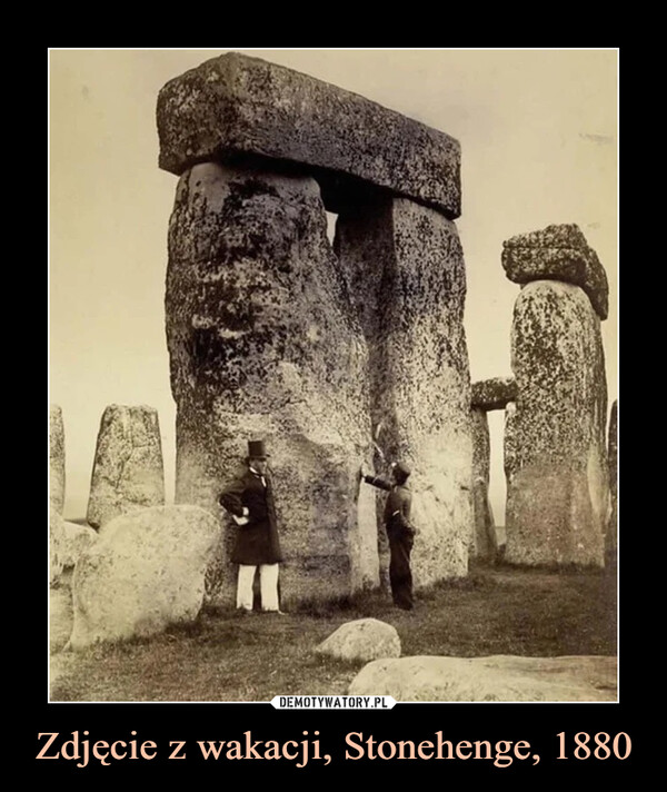 Zdjęcie z wakacji, Stonehenge, 1880 –  