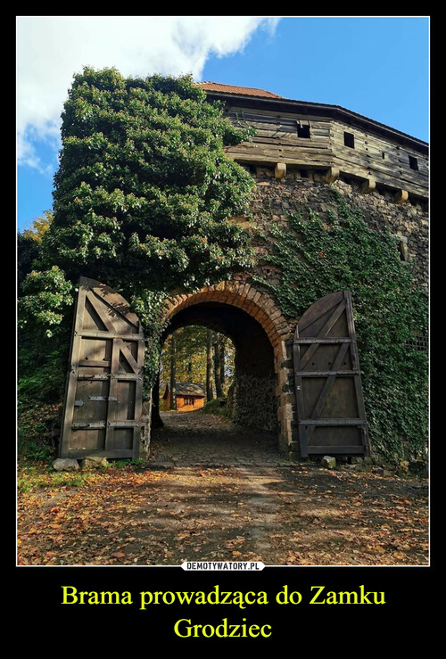 Brama prowadząca do Zamku Grodziec