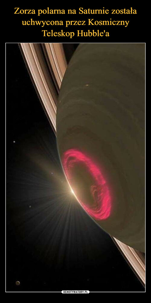 Zorza polarna na Saturnie została uchwycona przez Kosmiczny Teleskop Hubble'a