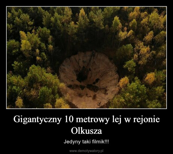 Gigantyczny 10 metrowy lej w rejonie Olkusza – Jedyny taki filmik!!! 