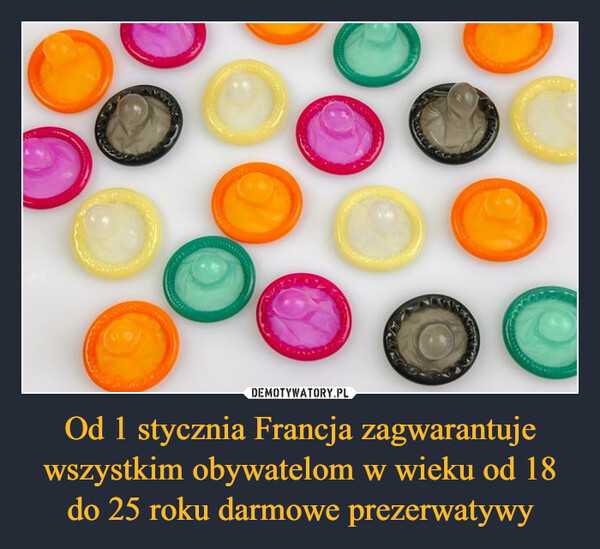 Od 1 stycznia Francja zagwarantuje wszystkim obywatelom w wieku od 18 do 25 roku darmowe prezerwatywy