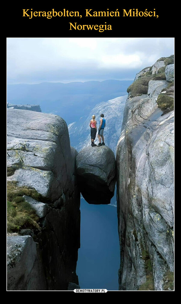 Kjeragbolten, Kamień Miłości, Norwegia
