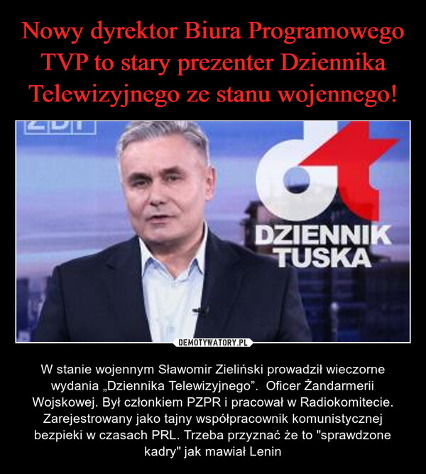 Nowy dyrektor Biura Programowego TVP to stary prezenter Dziennika Telewizyjnego ze stanu wojennego!